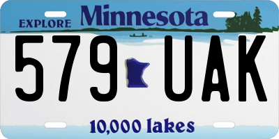 MN license plate 579UAK