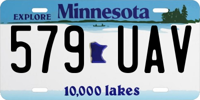 MN license plate 579UAV