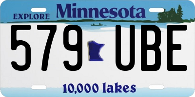 MN license plate 579UBE