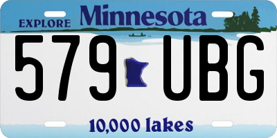 MN license plate 579UBG