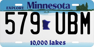 MN license plate 579UBM