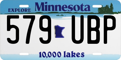MN license plate 579UBP