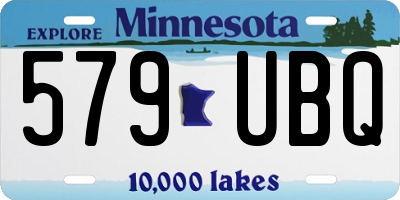 MN license plate 579UBQ