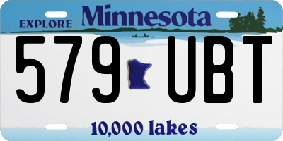 MN license plate 579UBT
