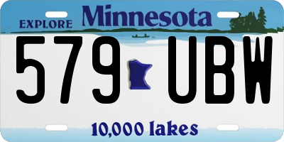 MN license plate 579UBW