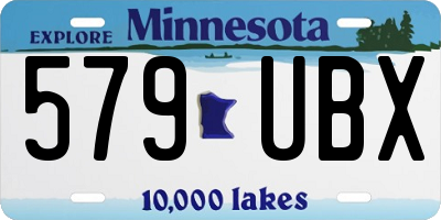 MN license plate 579UBX
