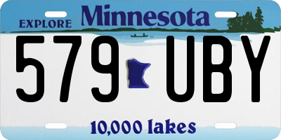 MN license plate 579UBY
