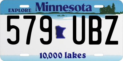 MN license plate 579UBZ