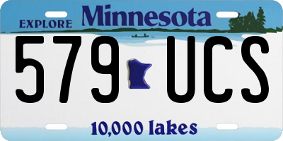 MN license plate 579UCS