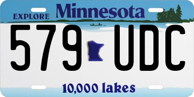 MN license plate 579UDC