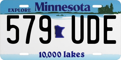 MN license plate 579UDE