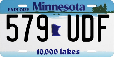 MN license plate 579UDF