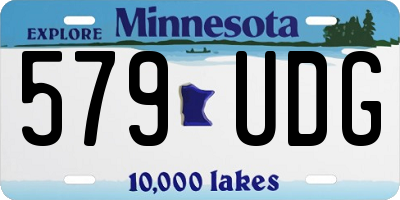 MN license plate 579UDG