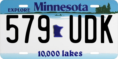 MN license plate 579UDK