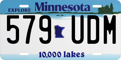 MN license plate 579UDM