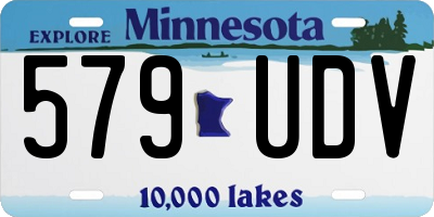 MN license plate 579UDV