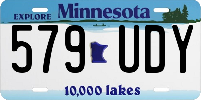 MN license plate 579UDY