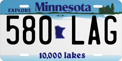 MN license plate 580LAG