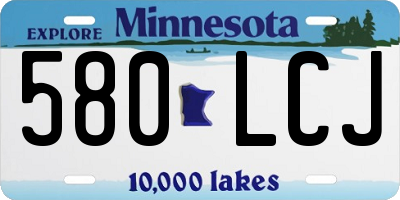 MN license plate 580LCJ