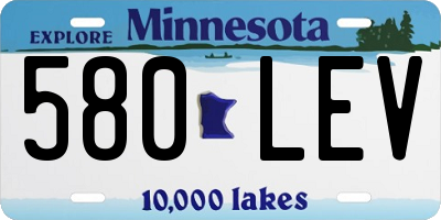 MN license plate 580LEV