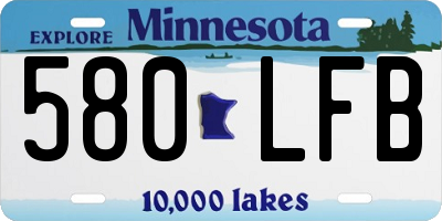 MN license plate 580LFB