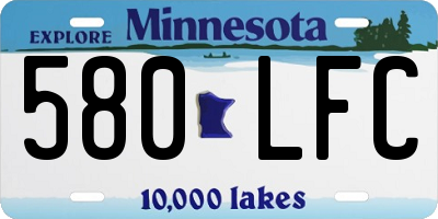MN license plate 580LFC