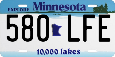 MN license plate 580LFE