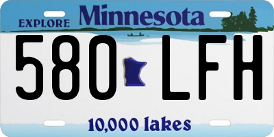 MN license plate 580LFH