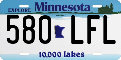 MN license plate 580LFL