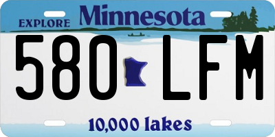 MN license plate 580LFM