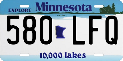 MN license plate 580LFQ