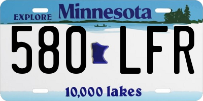MN license plate 580LFR