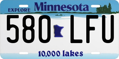 MN license plate 580LFU