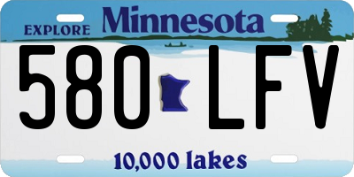 MN license plate 580LFV