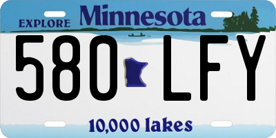 MN license plate 580LFY