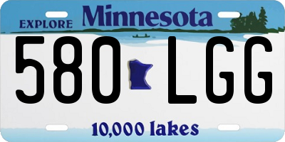MN license plate 580LGG