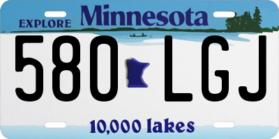 MN license plate 580LGJ