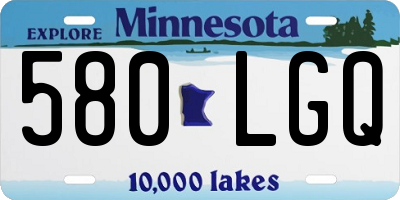 MN license plate 580LGQ