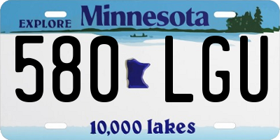 MN license plate 580LGU