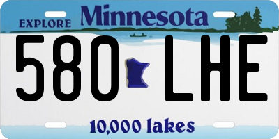 MN license plate 580LHE