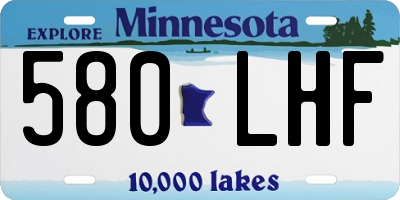 MN license plate 580LHF