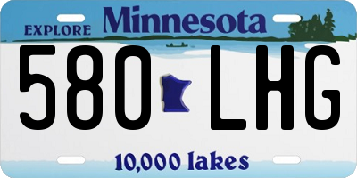 MN license plate 580LHG