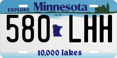 MN license plate 580LHH