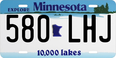 MN license plate 580LHJ