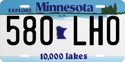 MN license plate 580LHO