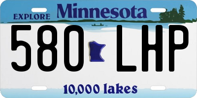 MN license plate 580LHP