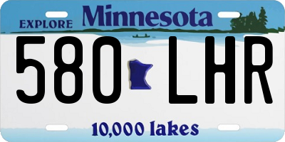 MN license plate 580LHR