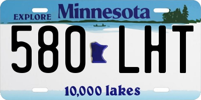 MN license plate 580LHT