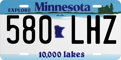 MN license plate 580LHZ