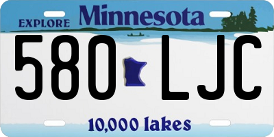 MN license plate 580LJC